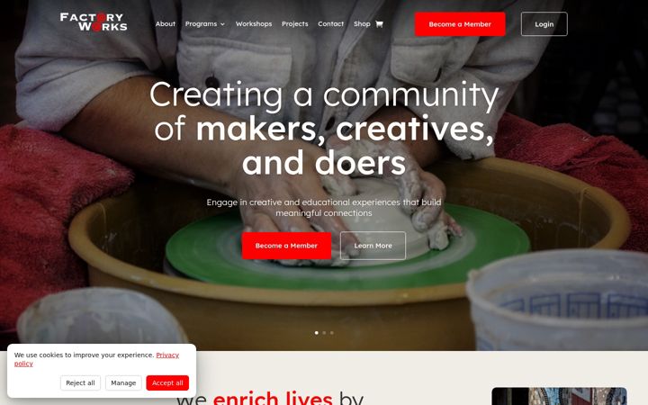 Screenshot of factoryworks.org
