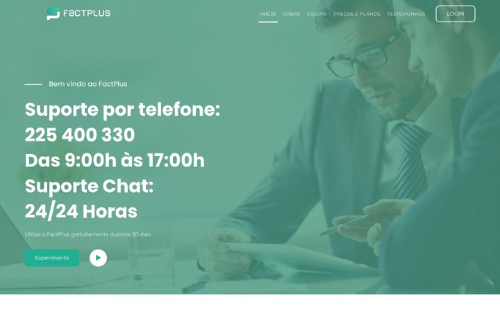 Screenshot of factplus.co.ao