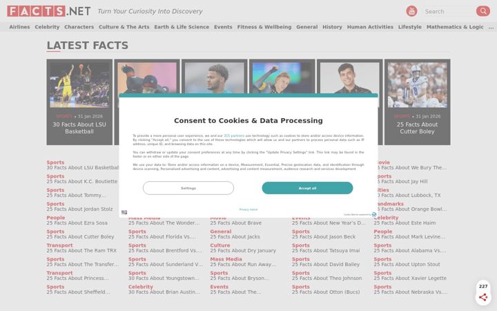 Screenshot ta' facts.net