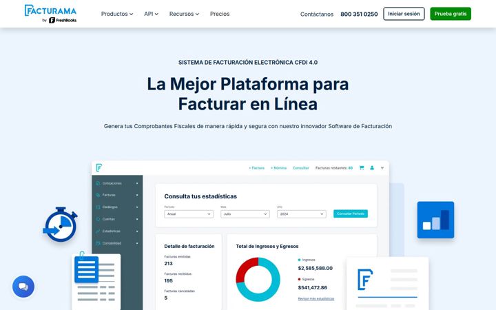 Screenshot of facturama.mx