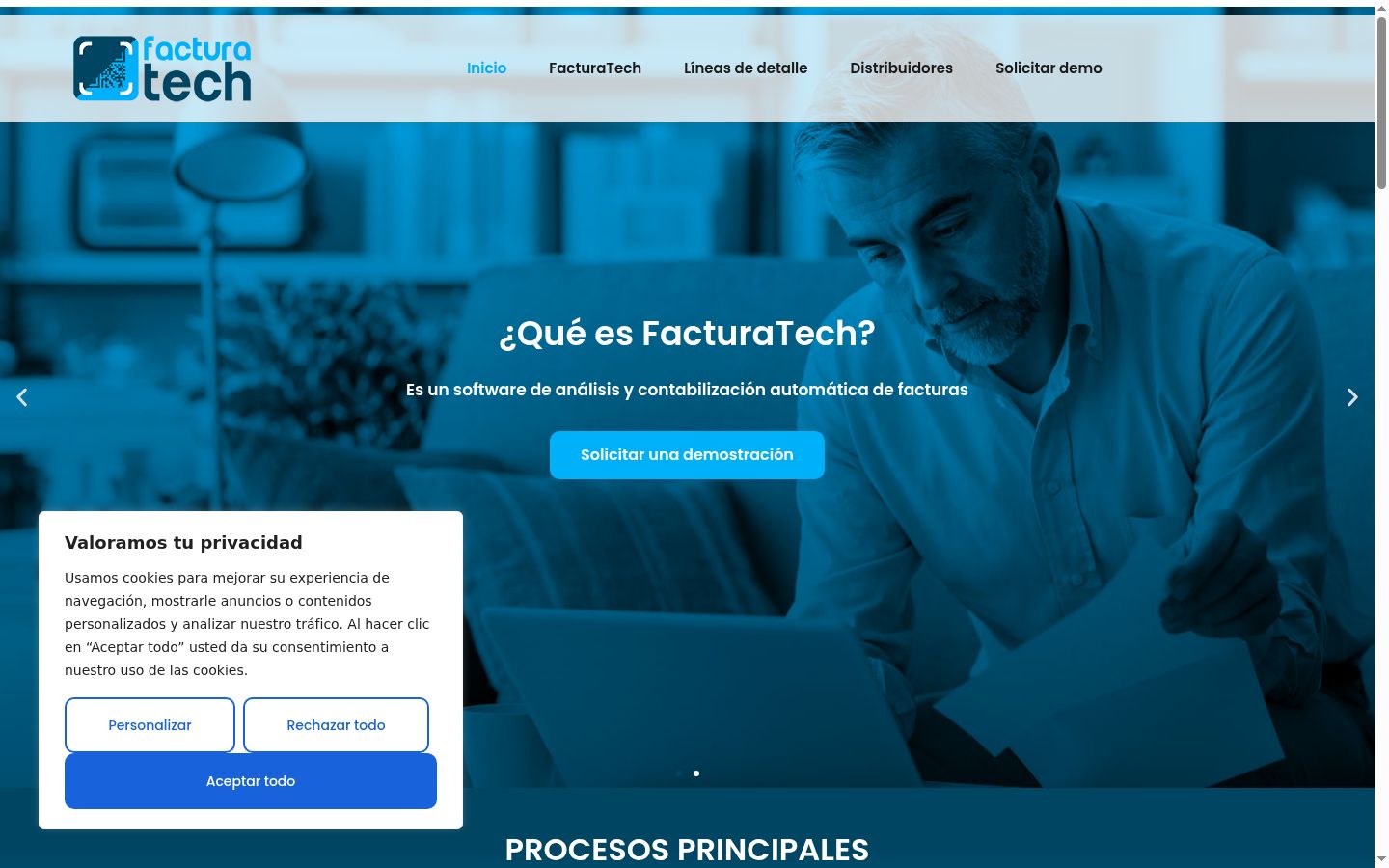 Capture d'écran de la bannière de consentement affichée avant toute interaction