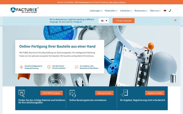 Screenshot van facturee.de