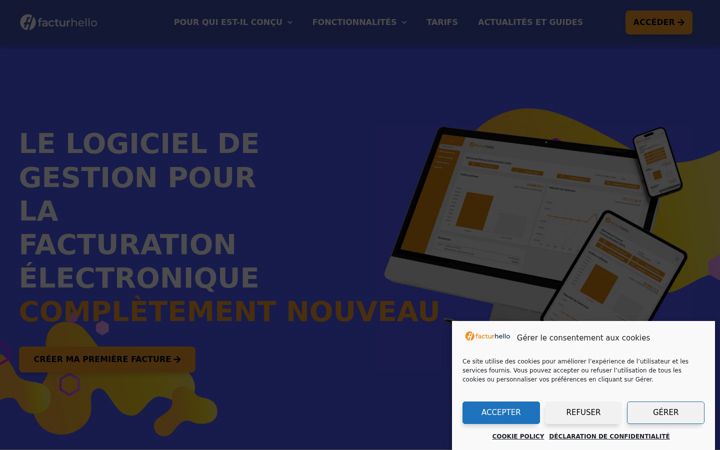 Screenshot of facturhello.fr