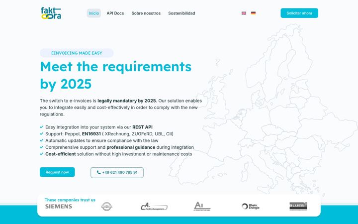Screenshot of factuura.com