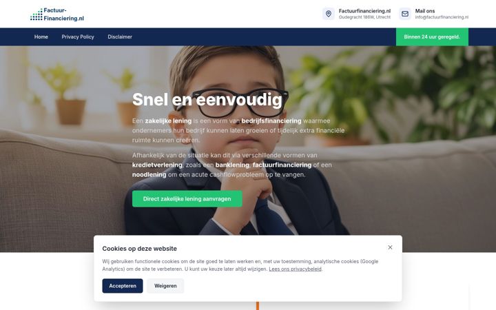Screenshot of factuurfinanciering.nl