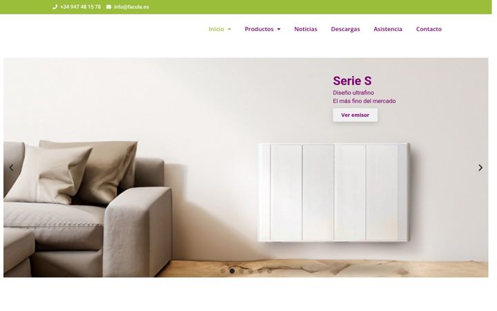 Screenshot of facula.es