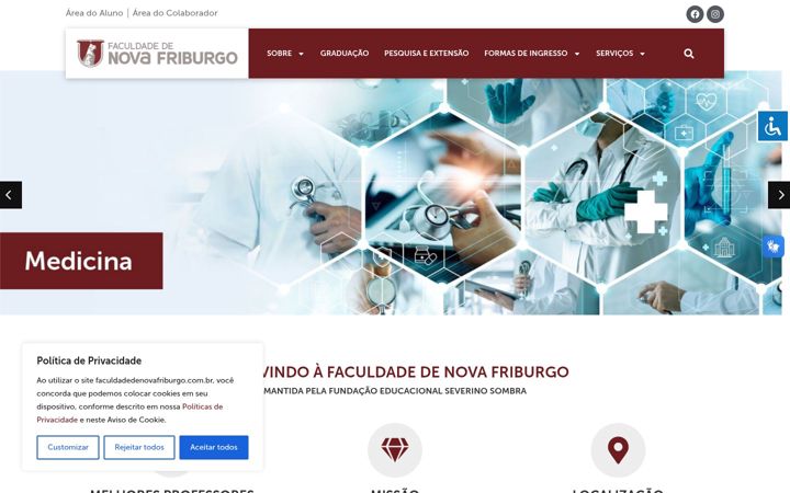 Snímek obrazovky faculdadedenovafriburgo.com.br