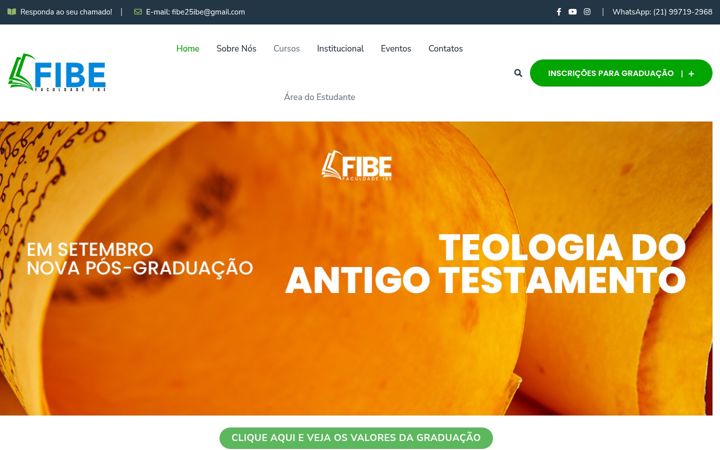 Screenshot of faculdadeibe.com.br