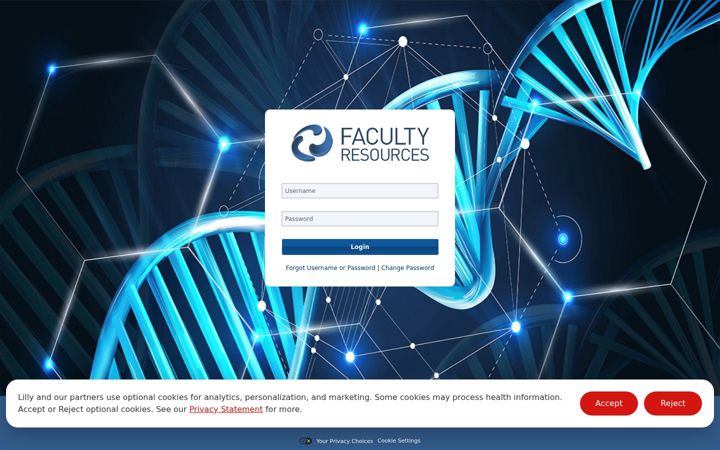 Screenshot of facultyresources.com