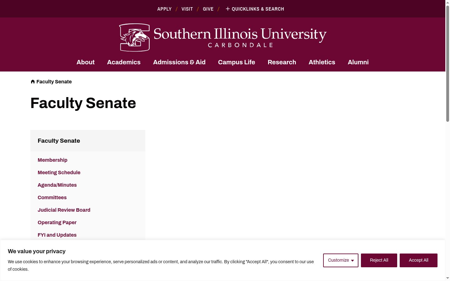 Screenshot of the consent banner shown before any interaction