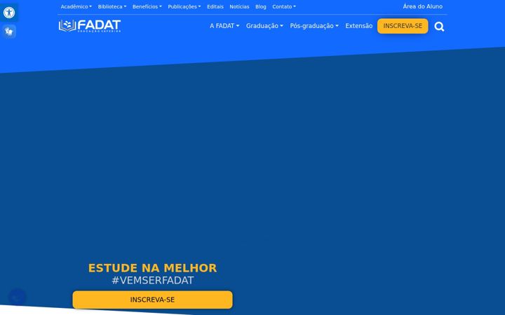 Snímek obrazovky fadat.edu.br