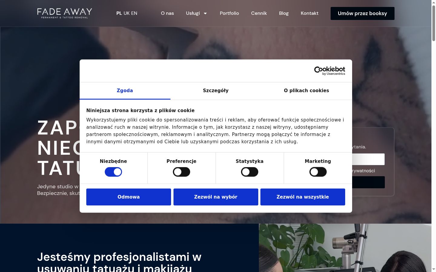 Capture d'écran de la bannière de consentement affichée avant toute interaction