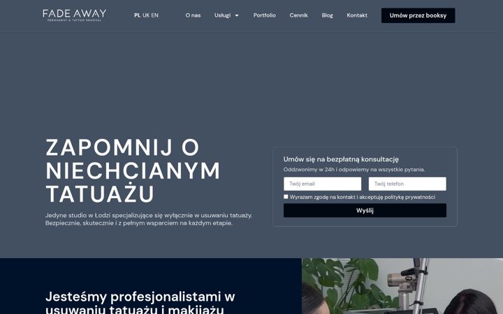 Screenshot of fadeaway.pl