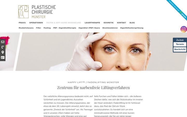 Screenshot von fadenlifting-muenster.de