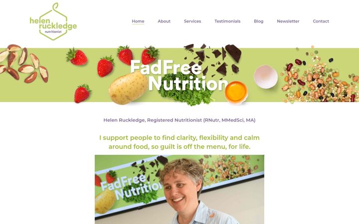 Screenshot of fadfreenutrition.uk