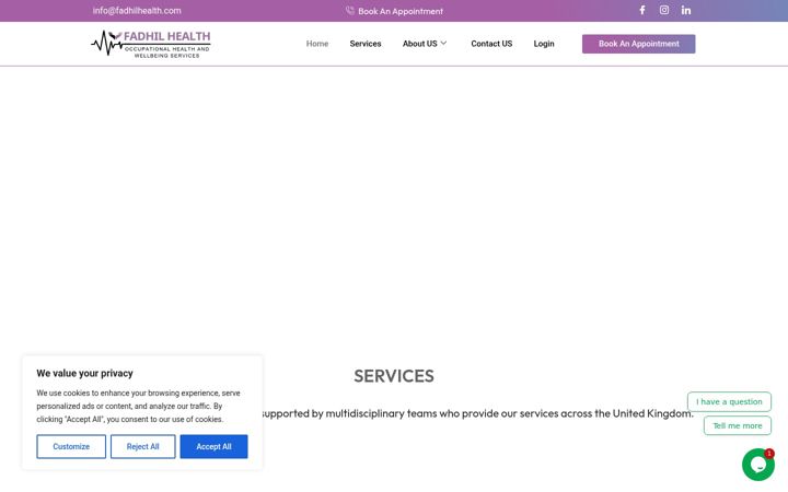 Screenshot of fadhilhealth.com