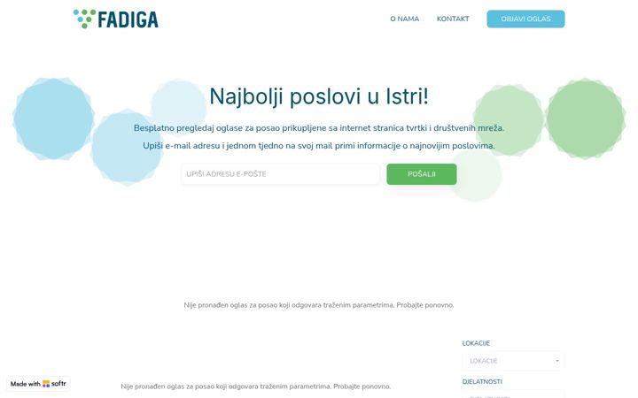 Screenshot of fadiga.hr