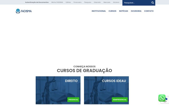 Snímek obrazovky fadisma.com.br