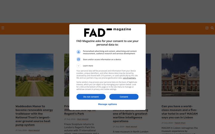 Skjámynd af fadmagazine.com