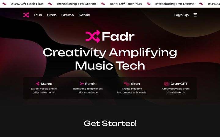 Screenshot of fadr.com