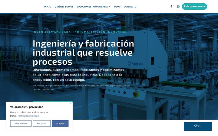 Екранна снимка на fadytec.es