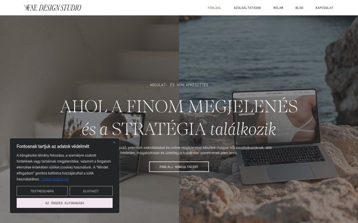 Screenshot of faedesignstudio.com
