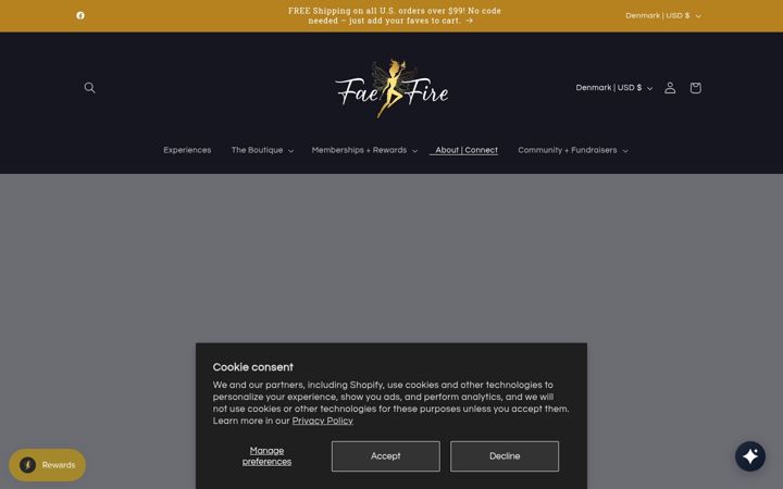 Screenshot of faefire.shop