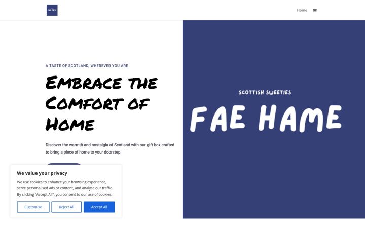 Screenshot of faehamescotland.co.uk