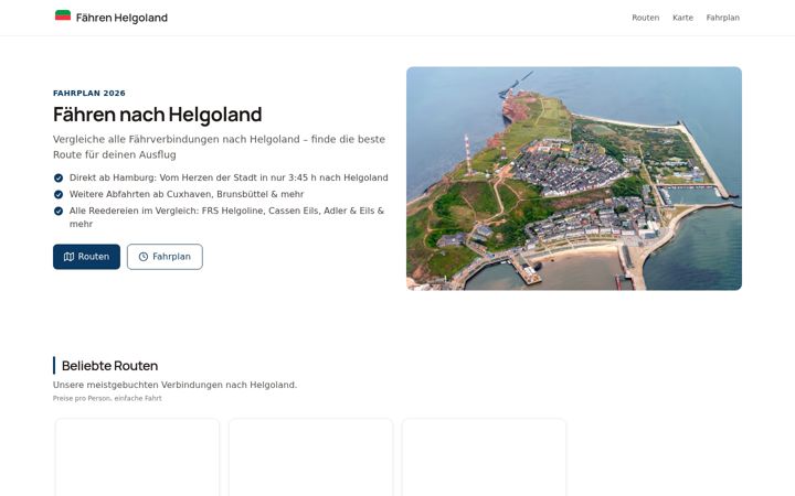 Skjermbilde av faehren-helgoland.de