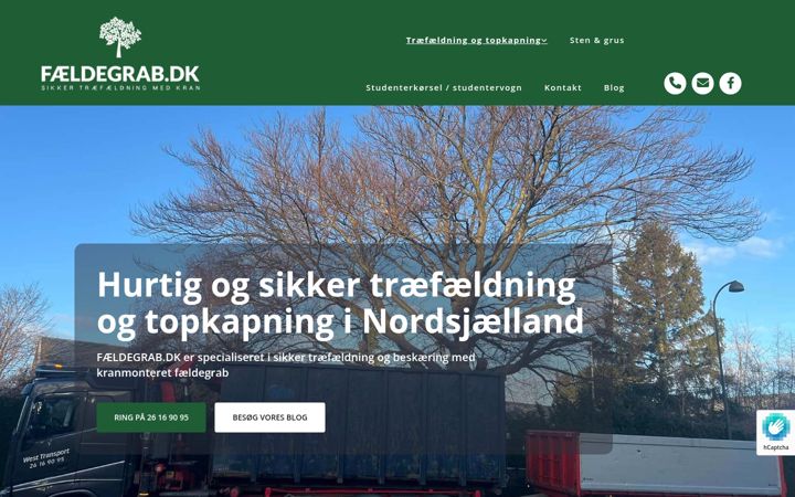 Screenshot of faeldegrab.dk