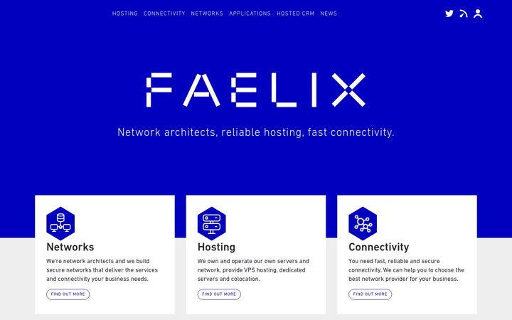 Screenshot of faelix.net