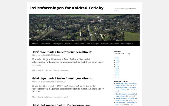 Screenshot of faellesforeningenkaldred.dk