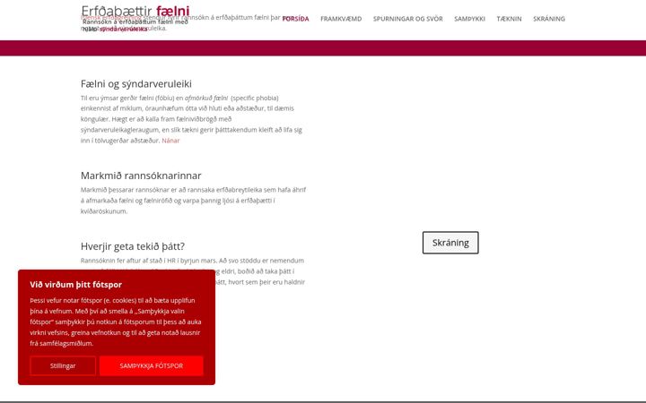 Screenshot of faelni.is