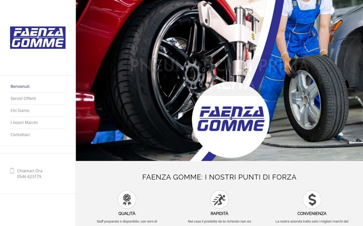 Screenshot of faenzagomme.it
