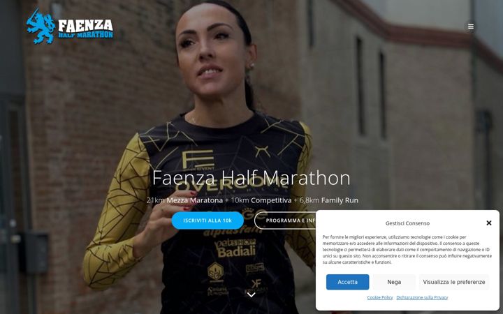 Screenshot of faenzahalfmarathon.com