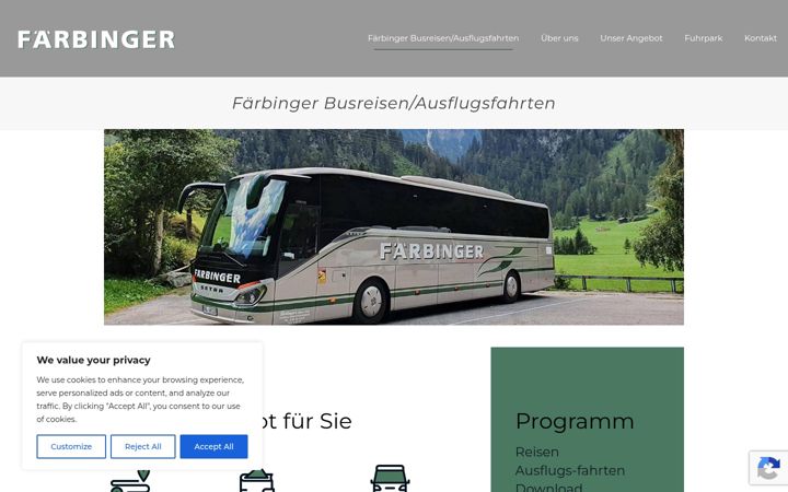 Zrzut ekranu faerbingerbus.de