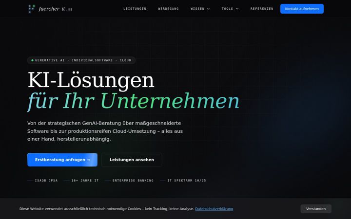 Zrzut ekranu faercher-it.de
