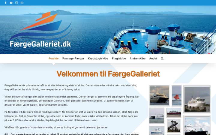 Screenshot of faergegalleriet.dk