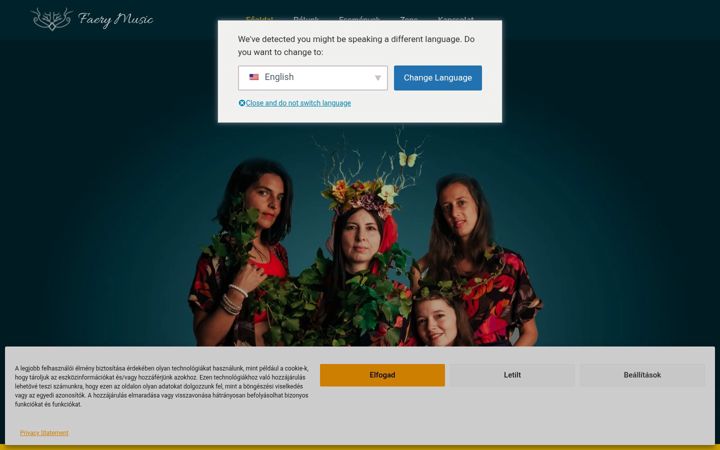 Screenshot of faerymusic.com
