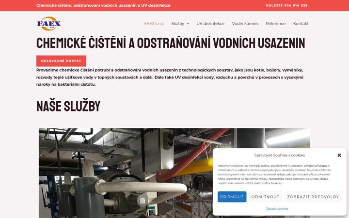 Screenshot of faex.cz