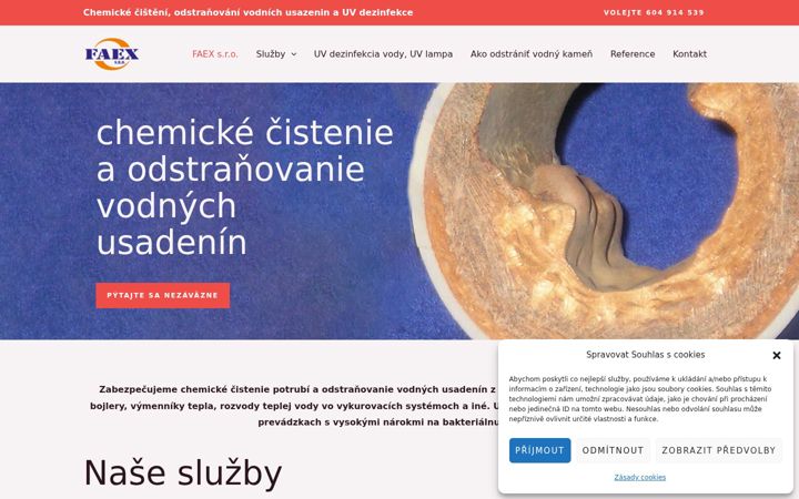 Screenshot ta' faex.sk