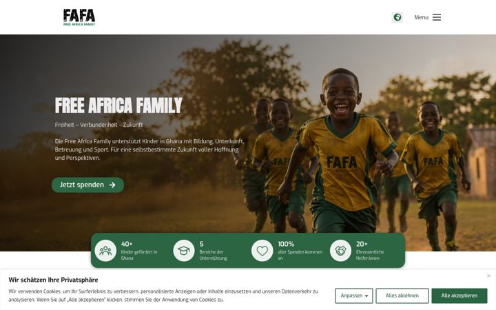 Screenshot of fafa.africa