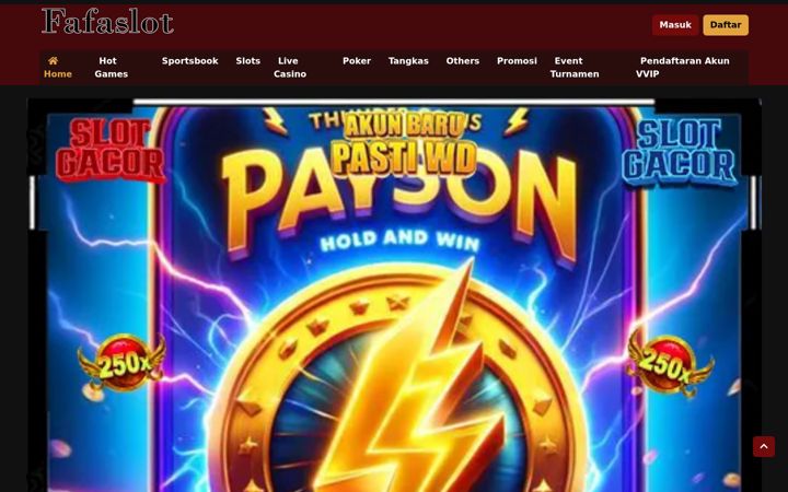 Screenshot of fafaslotlogin.com