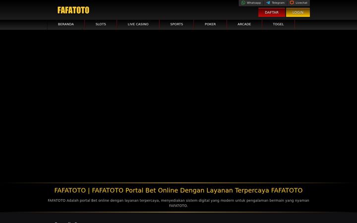 Screenshot of fafatoto.com