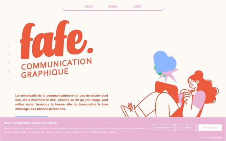 Screenshot of fafecommunication.ca