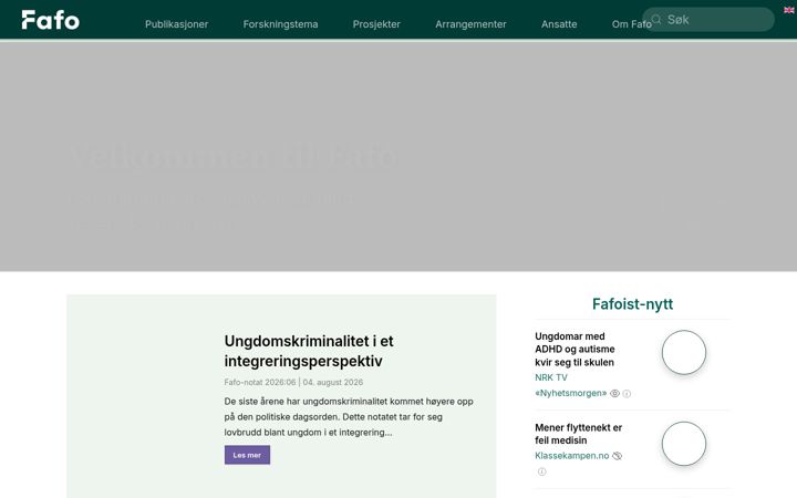 Screenshot of fafo.no