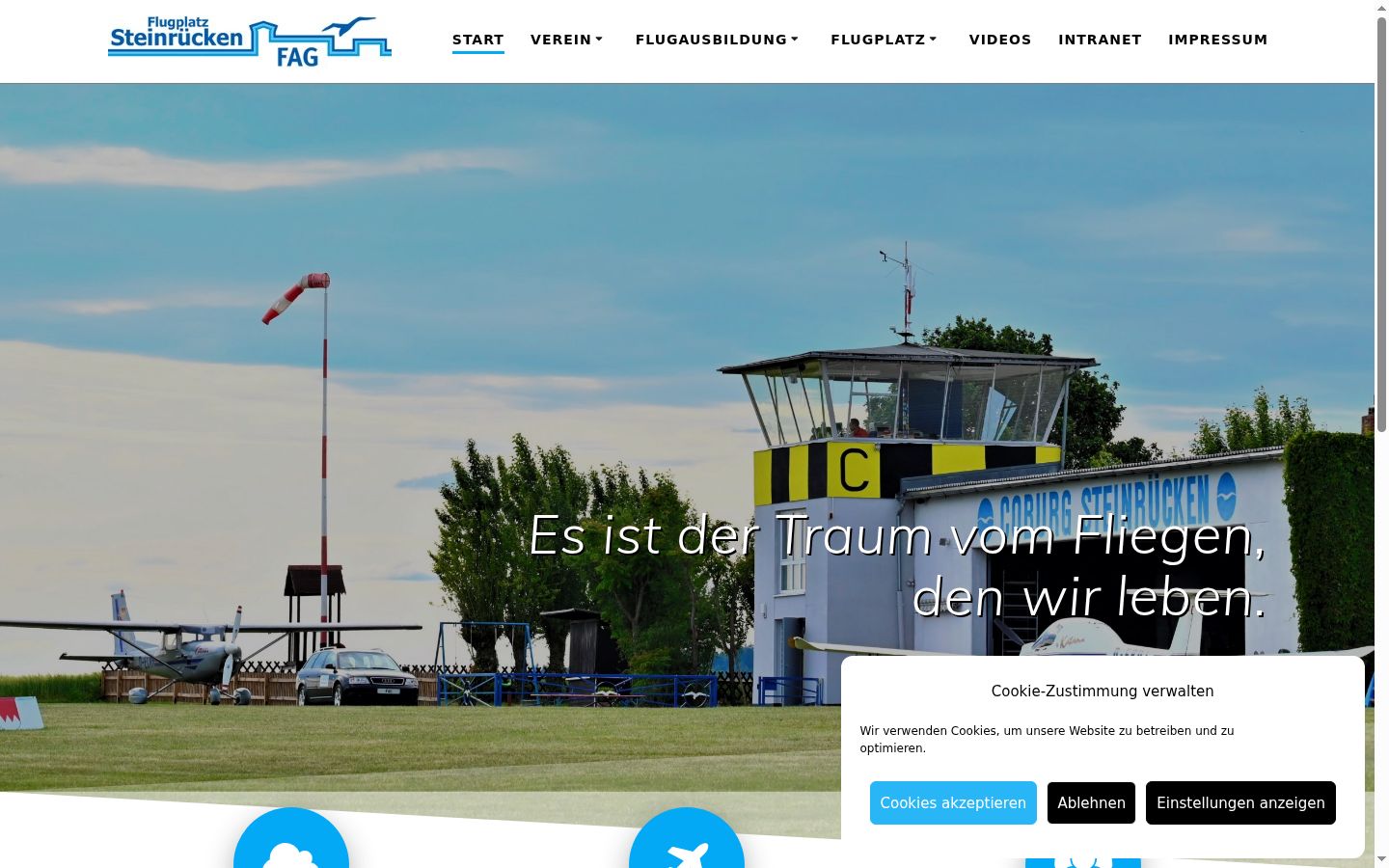 Screenshot van de toestemmingsbanner zoals getoond vóór enige interactie