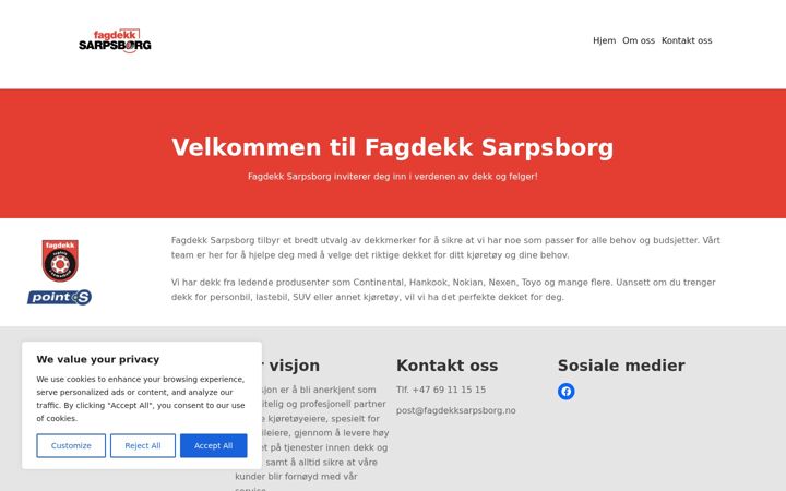 Screenshot of fagdekksarpsborg.no