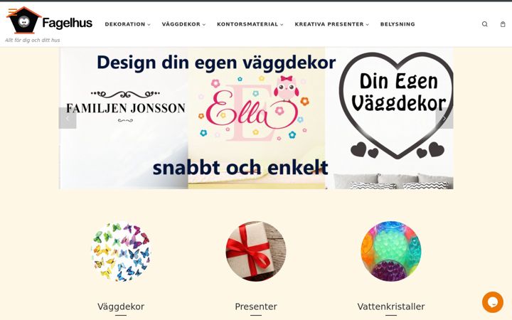 Screenshot of fagelhus.se