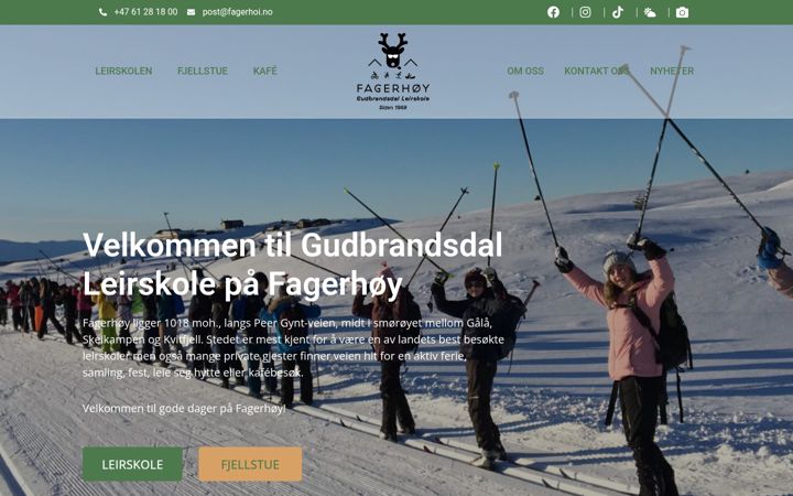 Screenshot of fagerhoi.no